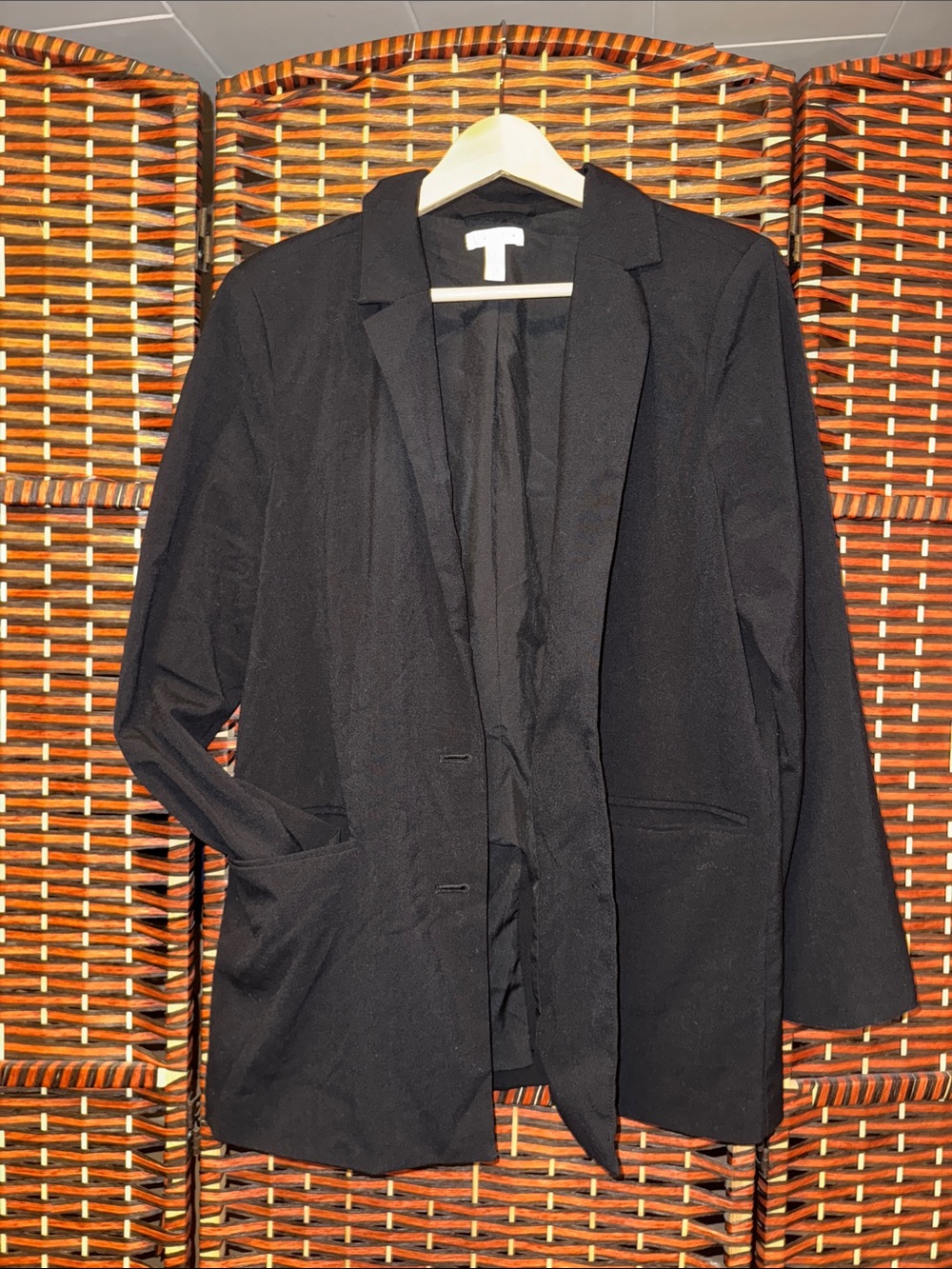 Leith Black Single-Breasted Blazer